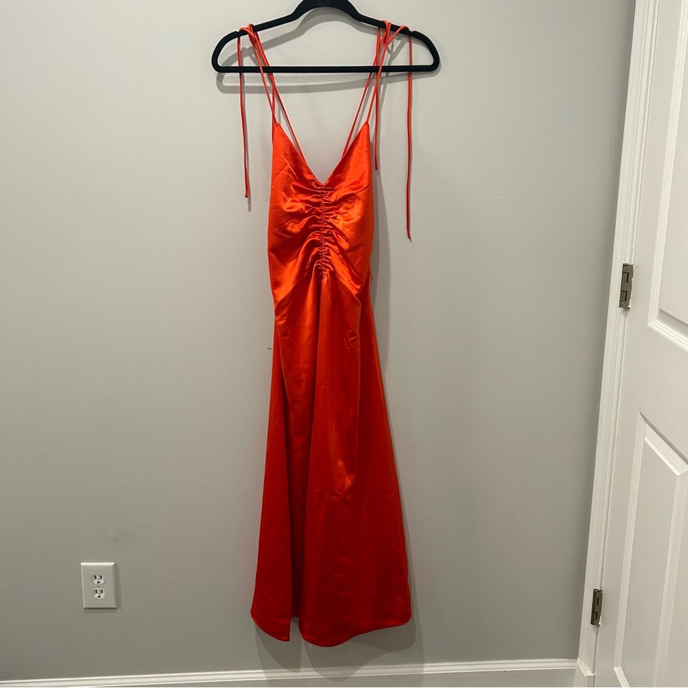 Jason Wu Satin rouched dress